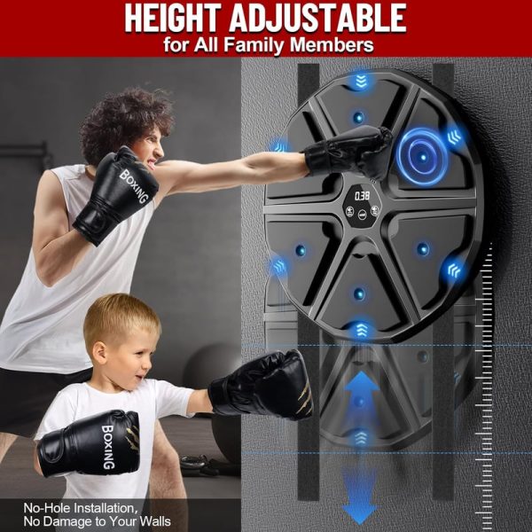 Bluetooth Wall-mounted Boxing Trainer With 9 Modes & Gloves - Image 5