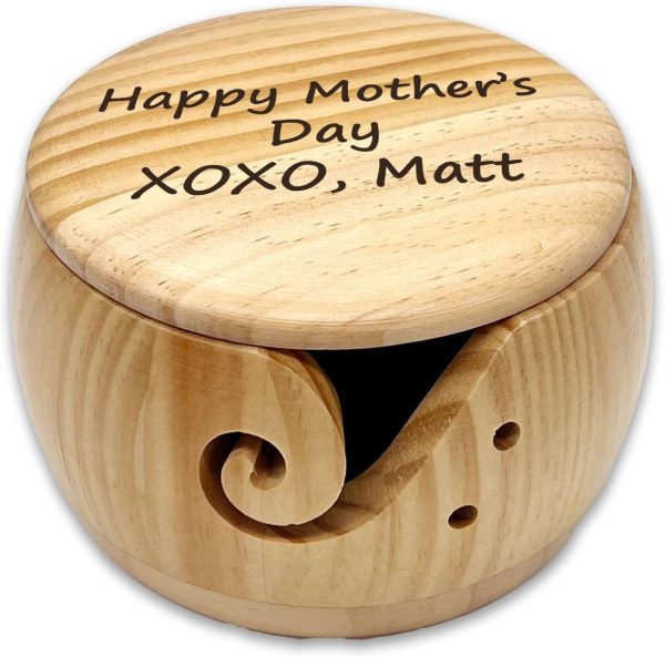 Best Personalized Yarn Bowl Gift For Knitters & Moms - Image 4