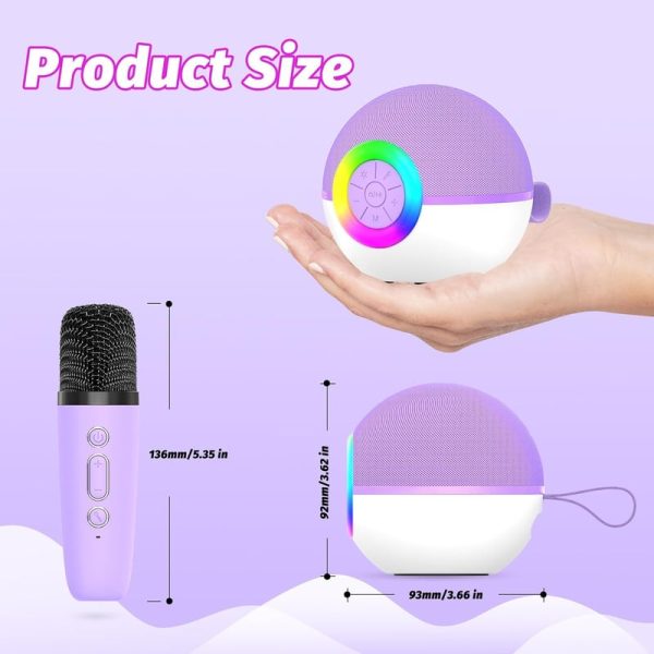Best Bluetooth Karaoke Machine For Kids - Purple - Image 3