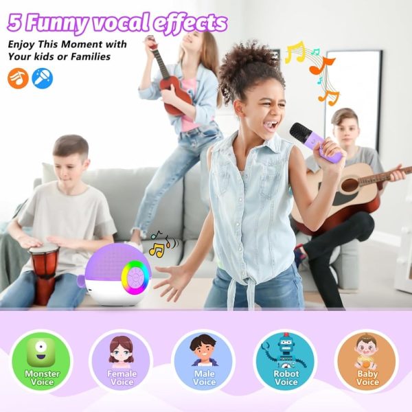 Best Bluetooth Karaoke Machine For Kids - Purple - Image 4