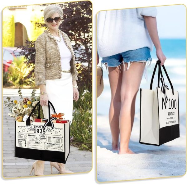 Best 100th Birthday Gift For Women - Vintage Tote Set - Image 6