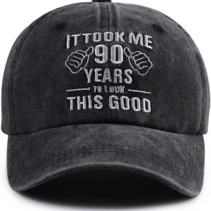 Funny 90th Birthday Hat - Embroidered Baseball Cap For Men & Women