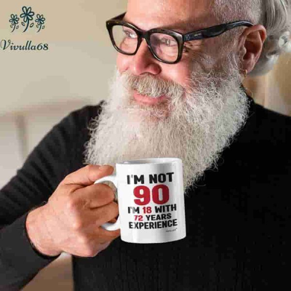 Best 90th Birthday Mug - Funny Gift For Women & Men - Image 5