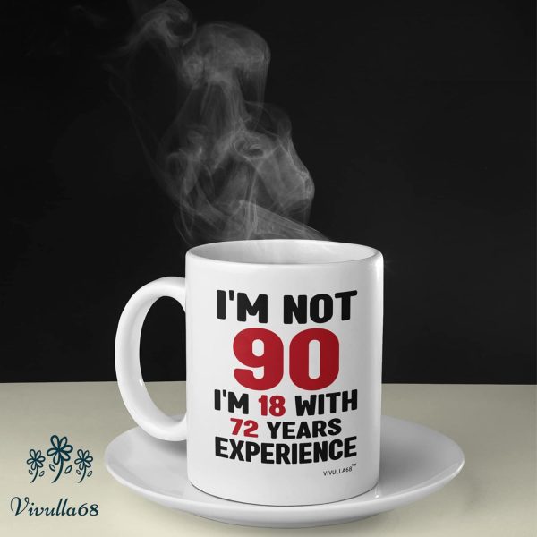 Best 90th Birthday Mug - Funny Gift For Women & Men - Image 6