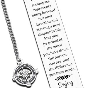 Best Farewell Gifts For Women - Compass Bookmark