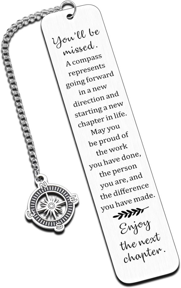 Best Farewell Gifts For Women - Compass Bookmark