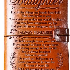 To My Daughter Leather Journal - Meaningful Gift From Mom