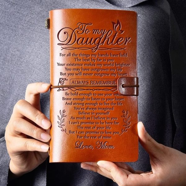 To My Daughter Leather Journal - Meaningful Gift From Mom - Image 3