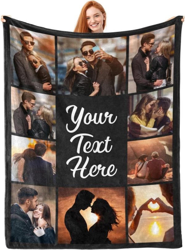 Best Custom Photo Blanket Personalized Gift For Couples