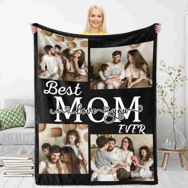 Best Personalized Mom Photo Blanket - Perfect For Mother's Day