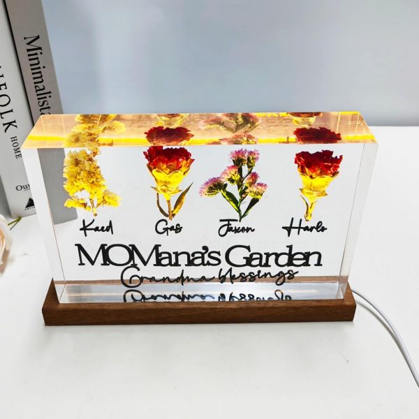Best Personalized 3d Resin Flower Night Light For Mom - Image 2