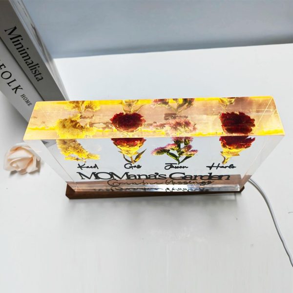 Best Personalized 3d Resin Flower Night Light For Mom - Image 3