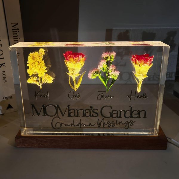 Best Personalized 3d Resin Flower Night Light For Mom - Image 4