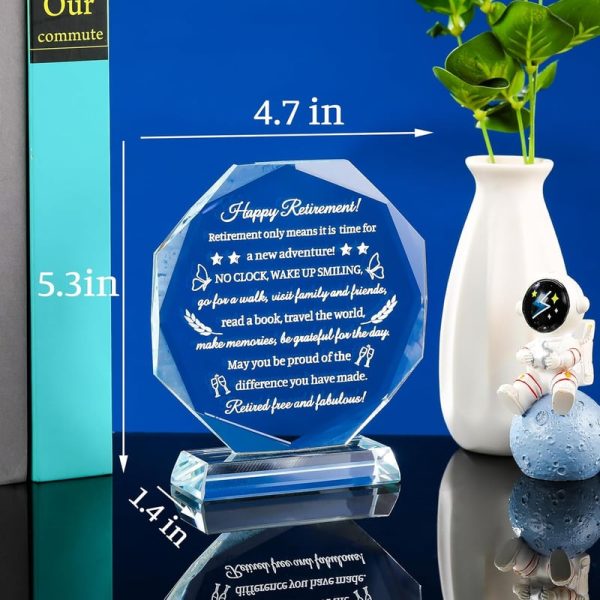 Best 2025 Retirement Gifts - Crystal Plaque For Women & Men - Image 2