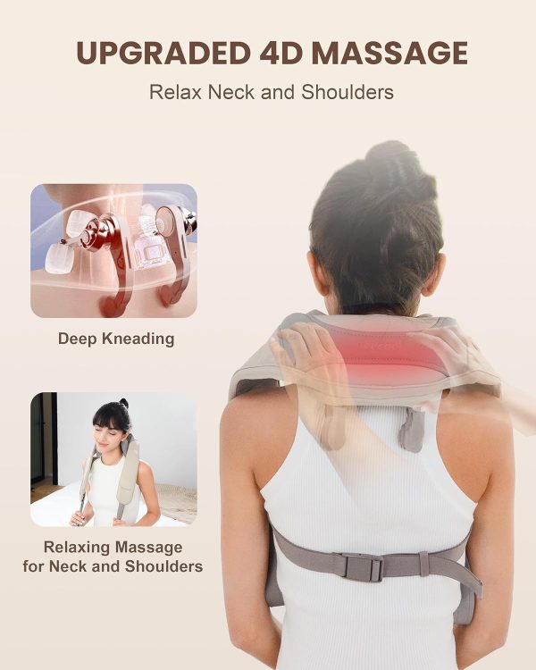 Best Cordless Neck Massager With Heat - Perfect Gift For Pain Relief - Image 2