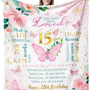 Best 15th Birthday Blanket Gift For Teen Girls