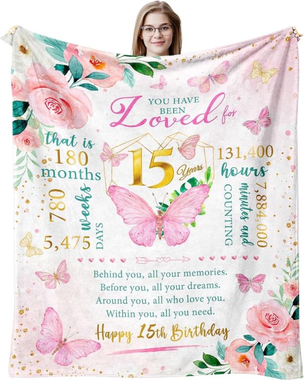 Best 15th Birthday Blanket Gift For Teen Girls