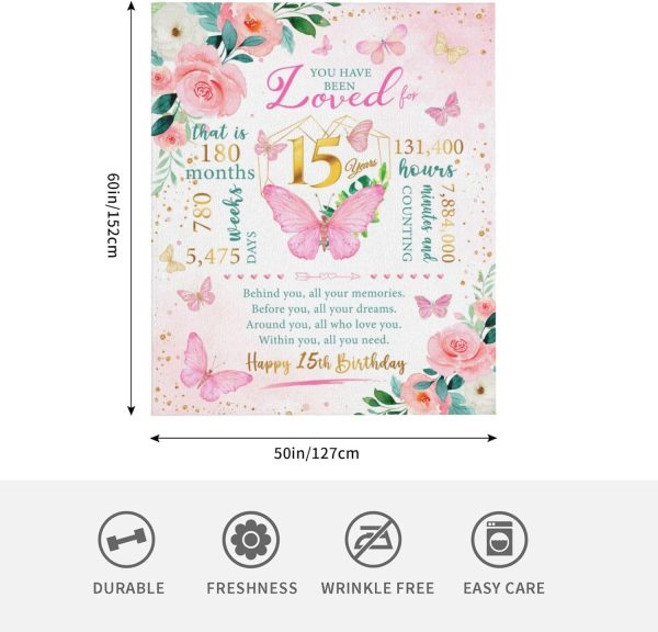 Best 15th Birthday Blanket Gift For Teen Girls - Image 2