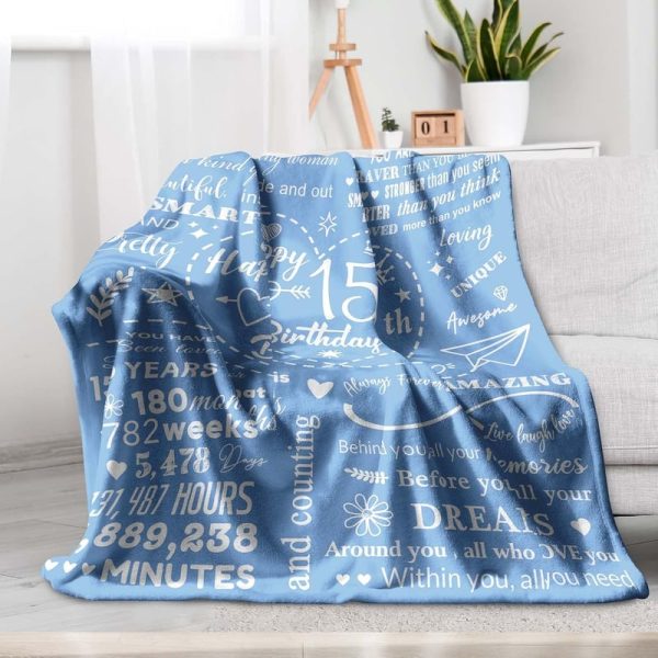 Best 15th Birthday Gifts For Teen Girls - Personalized Throw Blanket - Image 6
