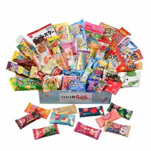 50 Japanese Candy & Snack Box With 10 Kitkat Assortment - Best Gift