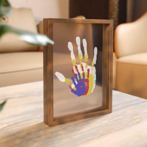 Best Family Handprint Kit With Wooden Frame & Non-toxic Paints