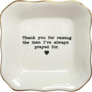 Best Mother Of Groom Ceramic Jewelry Tray Gift