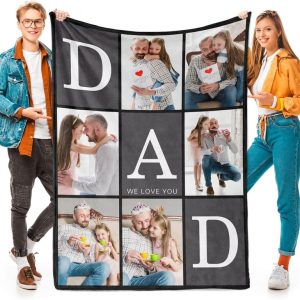Best Custom Photo Blanket For Dad - Personalize Now!