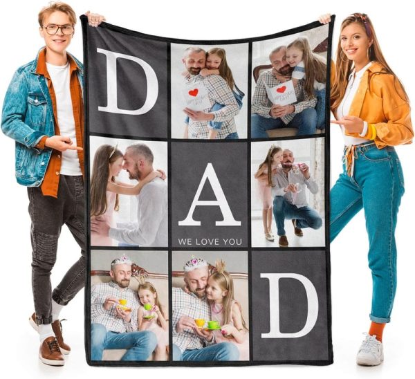Best Custom Photo Blanket For Dad - Personalize Now!