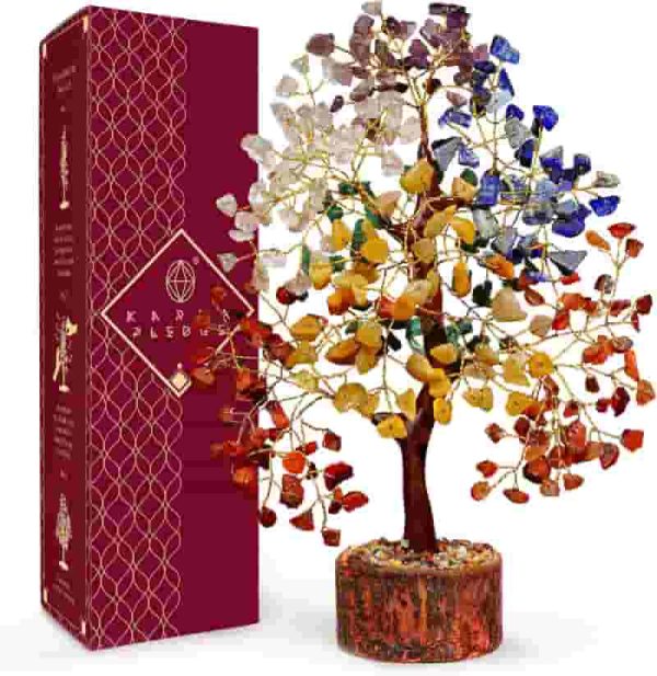 Crystal Tree Of Life - 7 Chakra Healing Bonsai For Energy & Gifts