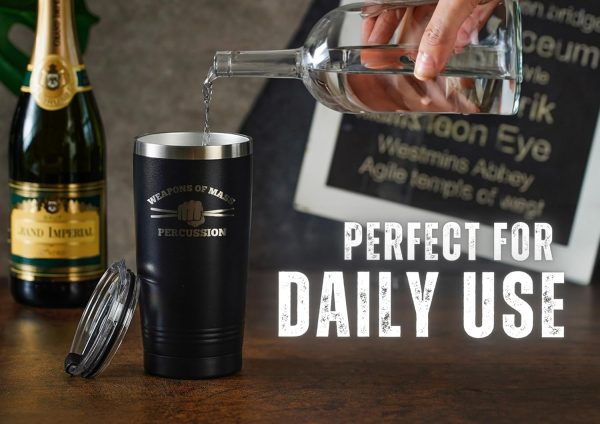 Best Drummer Gifts - Insulated Tumbler With Straw, 20 Oz - Image 4