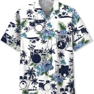 Best Hawaiian Drum Shirt For Men - Vintage Button Down