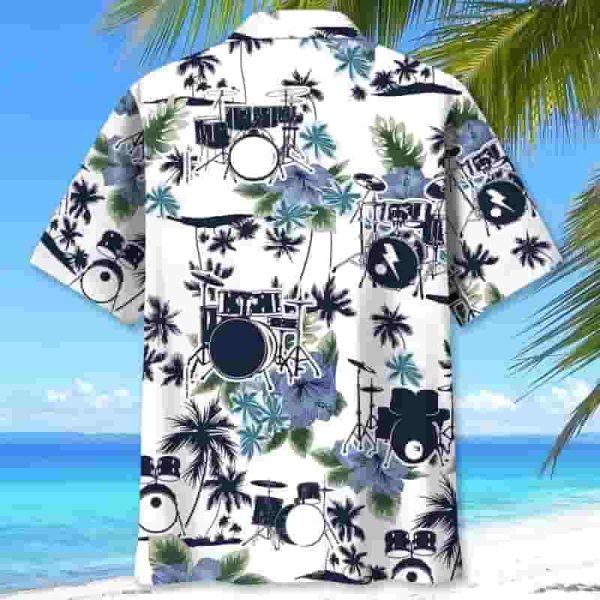 Best Hawaiian Drum Shirt For Men - Vintage Button Down - Image 3