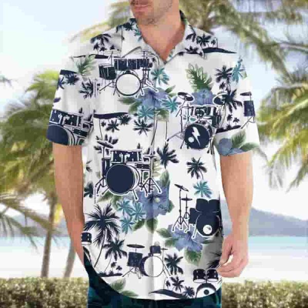 Best Hawaiian Drum Shirt For Men - Vintage Button Down - Image 4