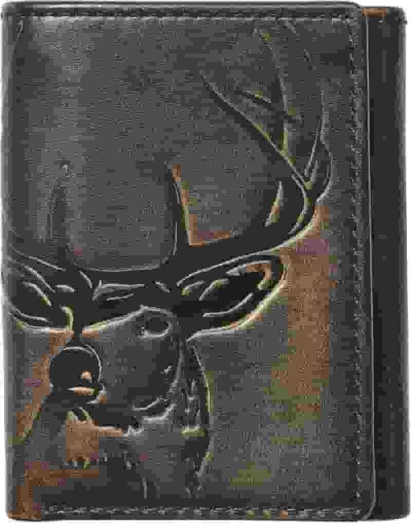 Best Deer Trifold Wallet For Outdoorsmen - Full Grain Leather