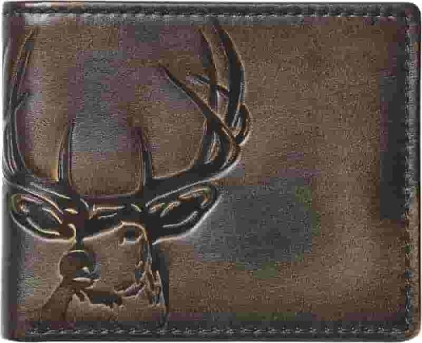 Best Men’s Leather Bifold Wallet With Deer Design