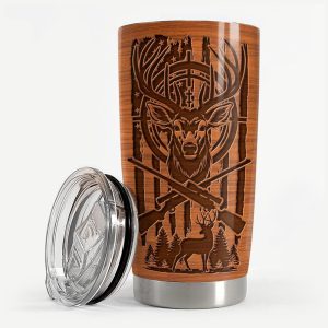 Best Deer Hunter Tumbler - 20oz Stainless Steel Mug Gift