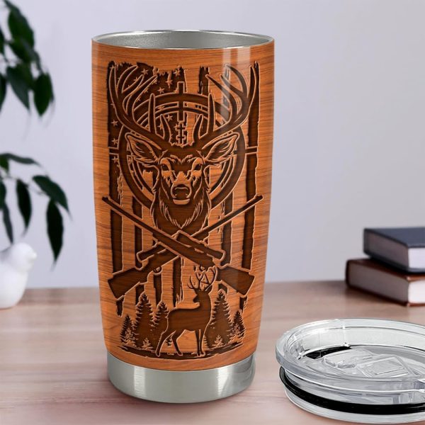 Best Deer Hunter Tumbler - 20oz Stainless Steel Mug Gift - Image 2