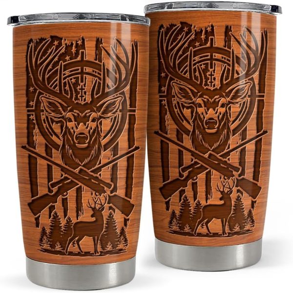 Best Deer Hunter Tumbler - 20oz Stainless Steel Mug Gift - Image 3