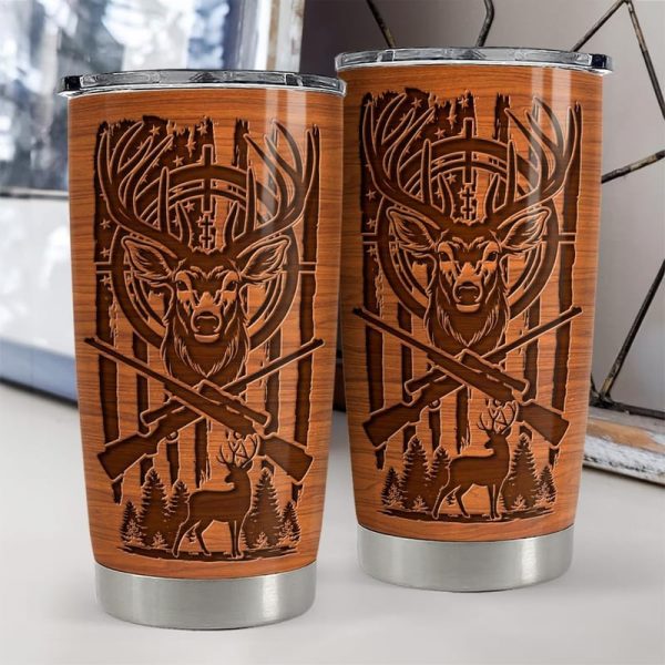 Best Deer Hunter Tumbler - 20oz Stainless Steel Mug Gift - Image 4
