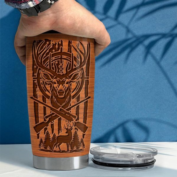 Best Deer Hunter Tumbler - 20oz Stainless Steel Mug Gift - Image 5