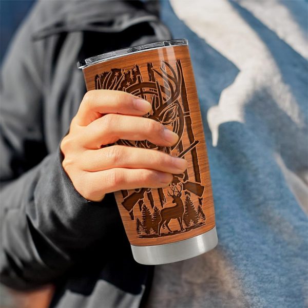 Best Deer Hunter Tumbler - 20oz Stainless Steel Mug Gift - Image 6