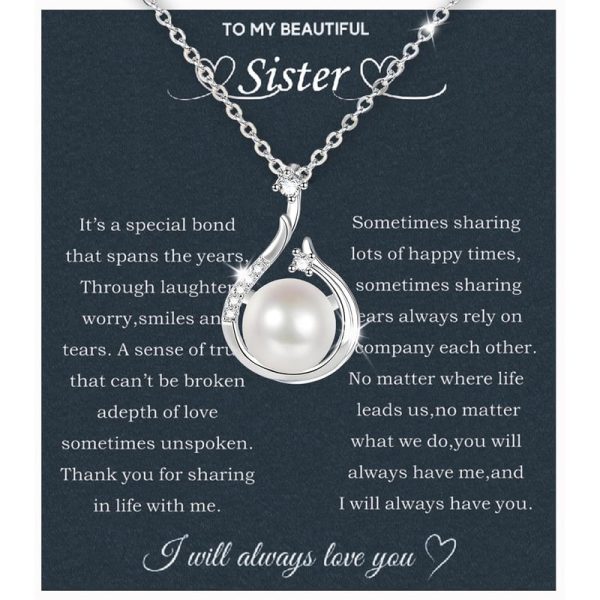 925 Sterling Silver Sister Necklace Gift - Big & Little Sisters