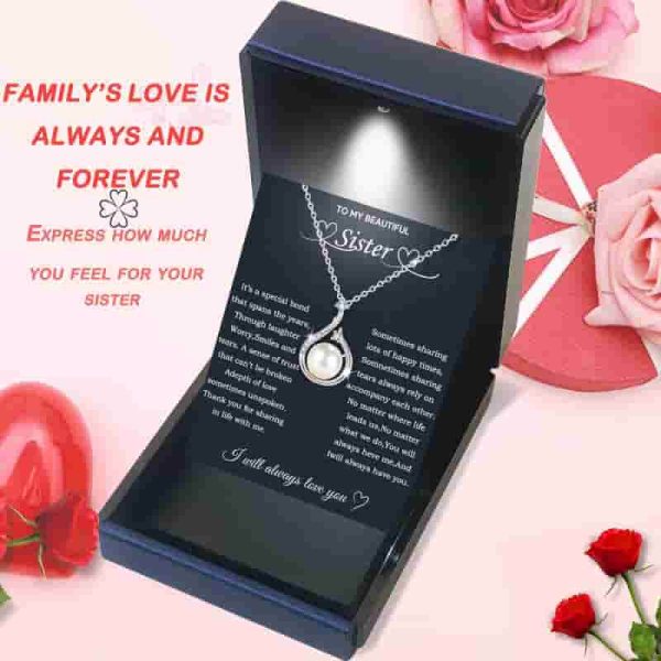 925 Sterling Silver Sister Necklace Gift - Big & Little Sisters - Image 2
