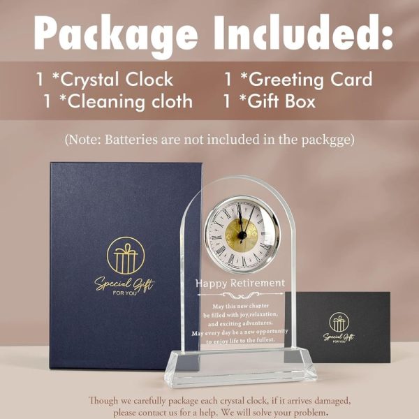 Best Retirement Gift: Crystal Desk Clock For Men & Women - Image 4