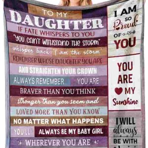 Best Personalized Throw Blanket For Daughters - Unique Gift Idea