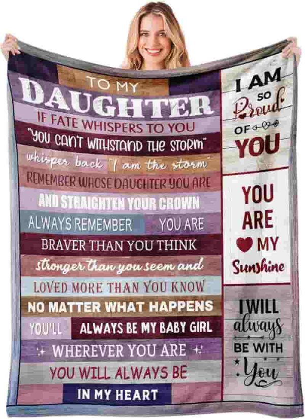 Best Personalized Throw Blanket For Daughters - Unique Gift Idea