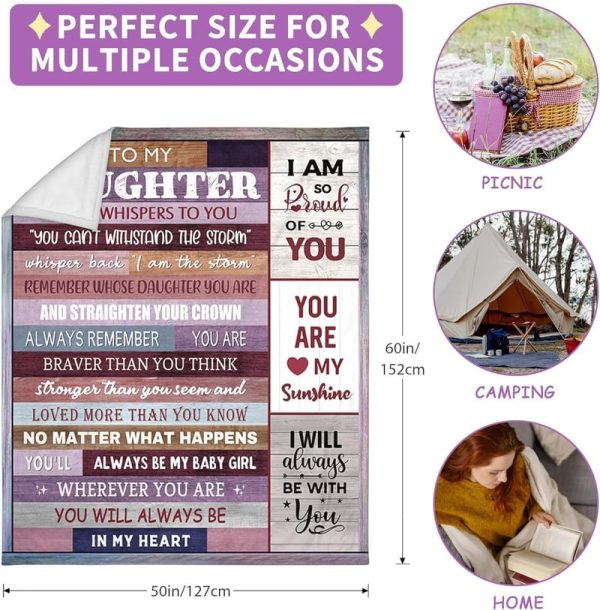 Best Personalized Throw Blanket For Daughters - Unique Gift Idea - Image 2