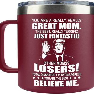 Mothers Day Gifts - 14 Oz Coffee Mug With Spill-proof Lid