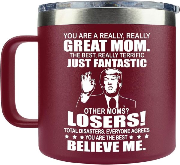 Mothers Day Gifts - 14 Oz Coffee Mug With Spill-proof Lid