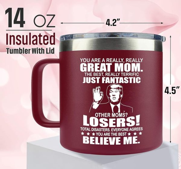 Mothers Day Gifts - 14 Oz Coffee Mug With Spill-proof Lid - Image 2